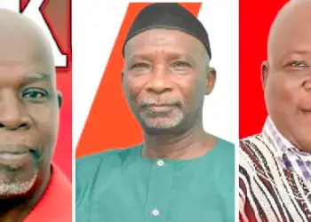 Nana Kojo Toku — NDC Western Regional Chairman, Gibrilu Laminn — NDC Western Regional Chairman hopeful and Alhaji Abdulai Mumuni Bolnaba — Upper East Regional Chairman