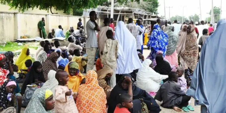 Civilians who fled their homes following an attack by Boko Haram