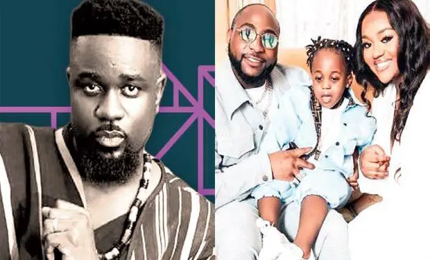 Sarkodie, The late Ifeanyi with Davido and Chioma