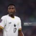 DOHA, QATAR - NOVEMBER 24: Abdul Rahman Baba of Ghana  looks on during the FIFA World Cup Qatar 2022 Group H match between Portugal and Ghana at Stadium 974 on November 24, 2022 in Doha, Qatar. (Photo by Julian Finney/Getty Images)